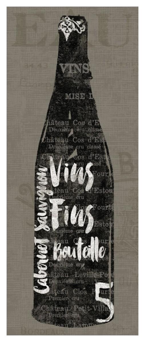 Linen Wine II -Paper Art-22"x52"