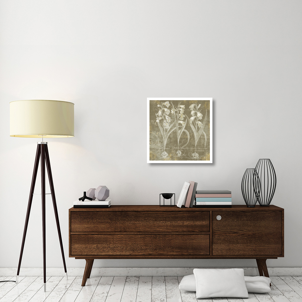 Flower Lines I -Paper Art-26&quotx26"