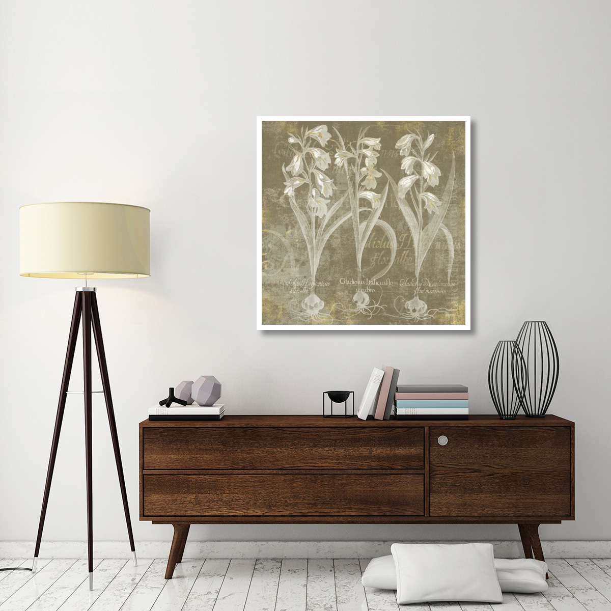 Flower Lines I -Paper Art-42&quotx42"