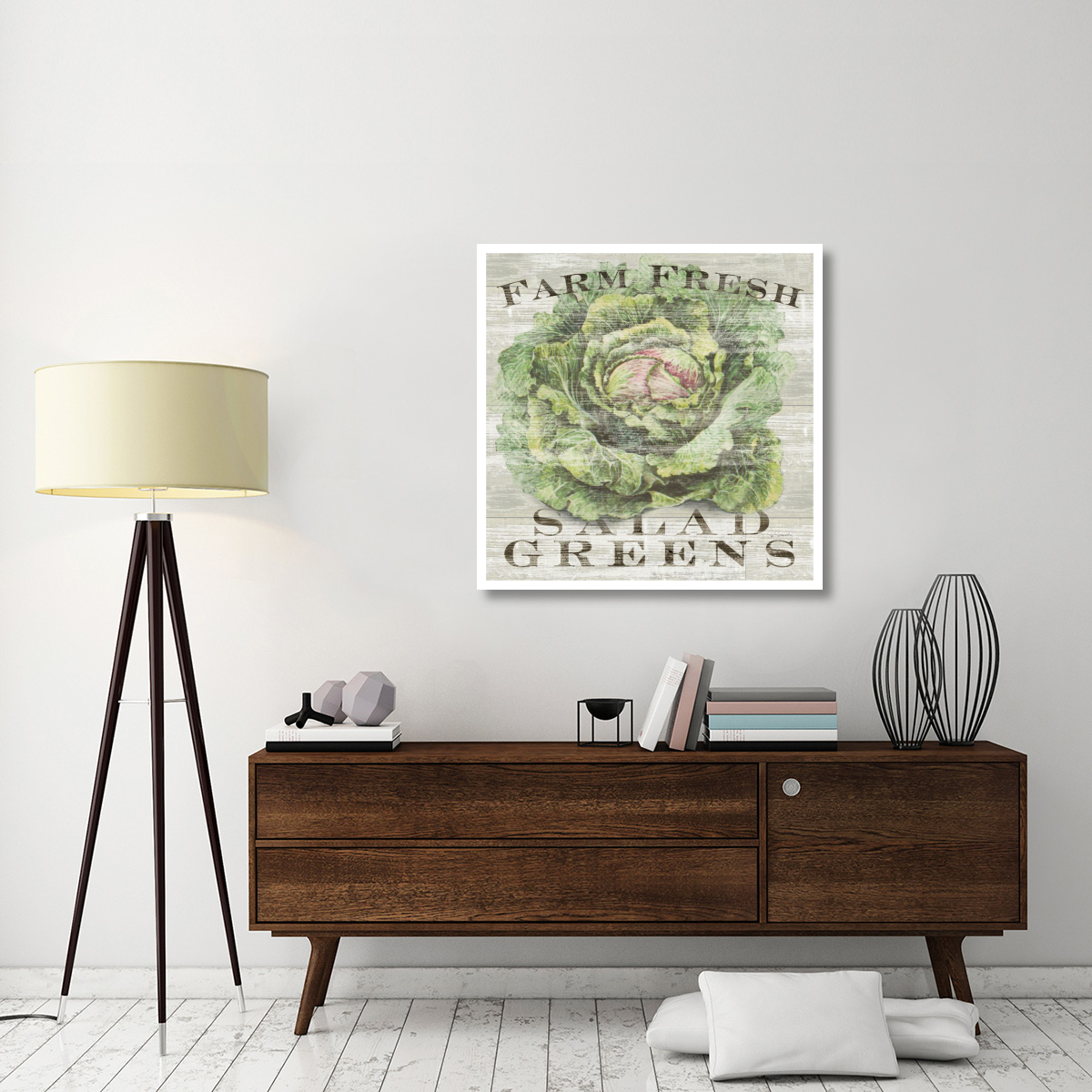 Farm Fresh Greens -Paper Art-38&quotx38"