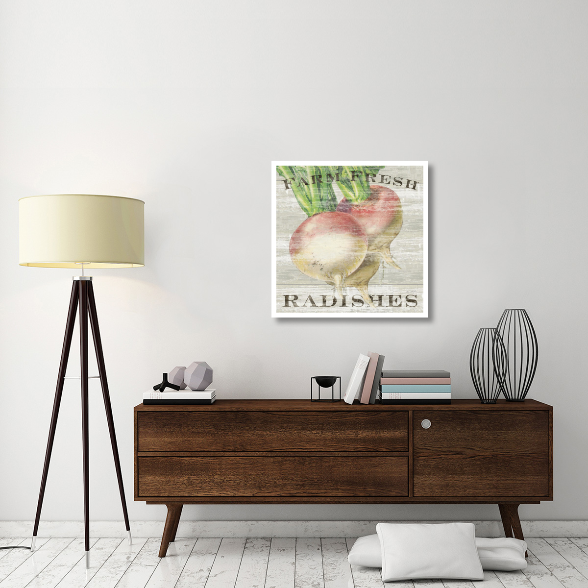 Farm Fresh Radishes -Paper Art-32&quotx32"