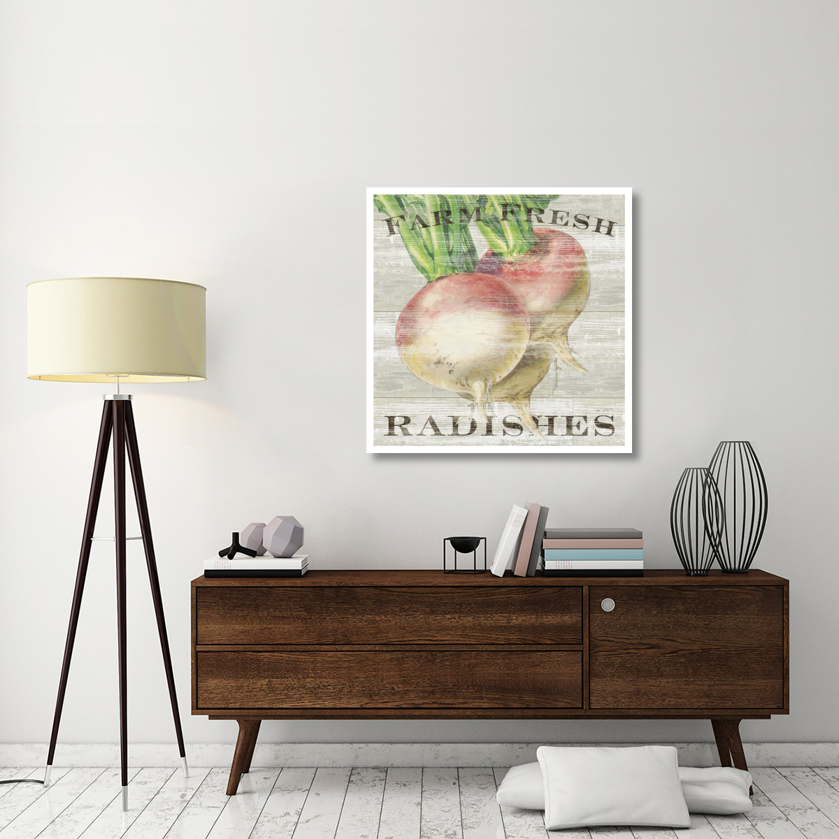Farm Fresh Radishes -Paper Art-38&quotx38"