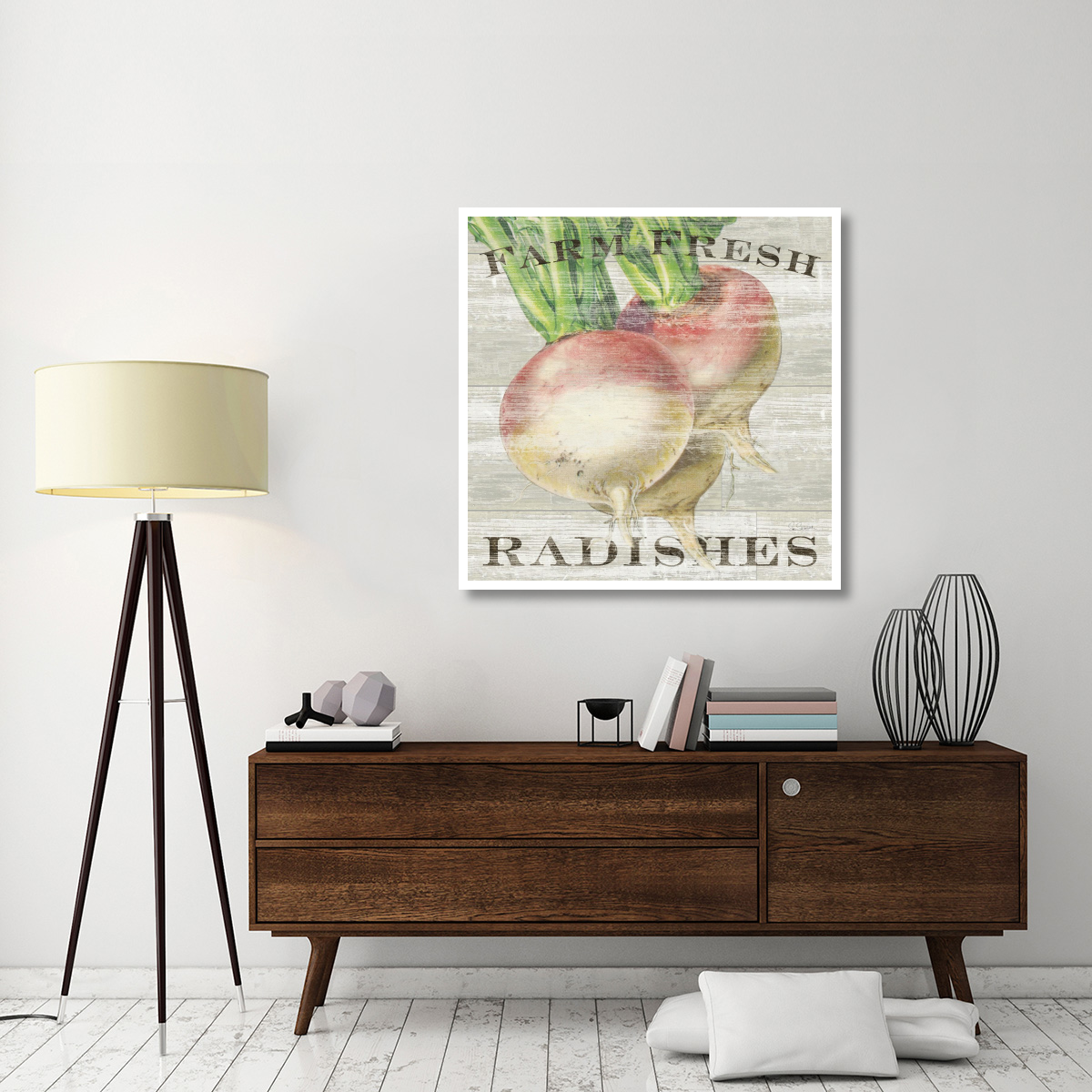 Farm Fresh Radishes -Paper Art-42&quotx42"