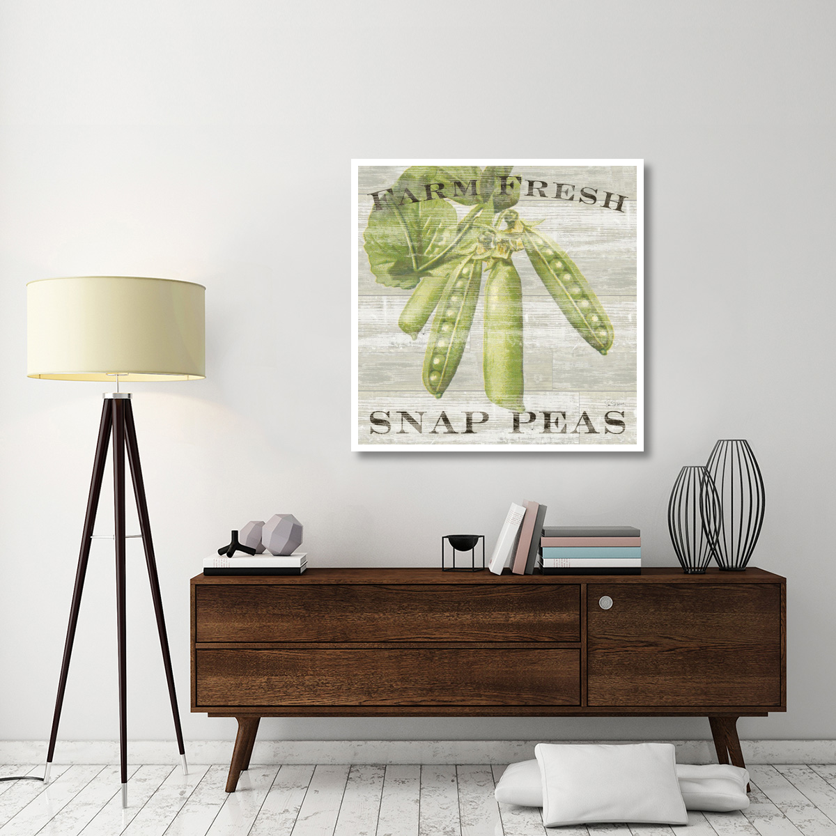 Farm Fresh Peas -Paper Art-42&quotx42"