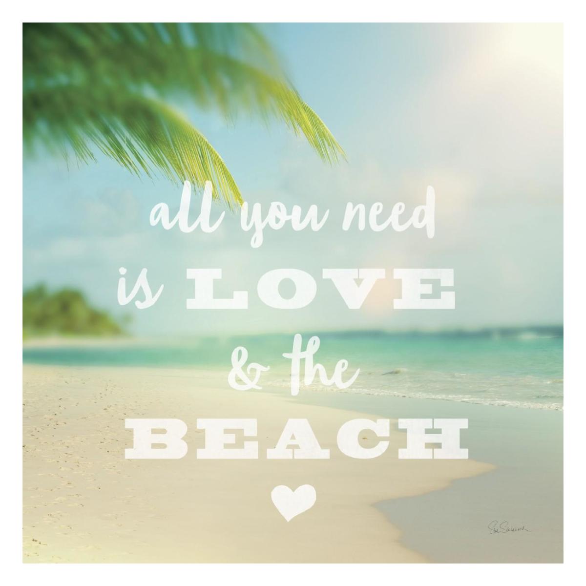 All You Need is Beach -Paper Art-26"x26"
