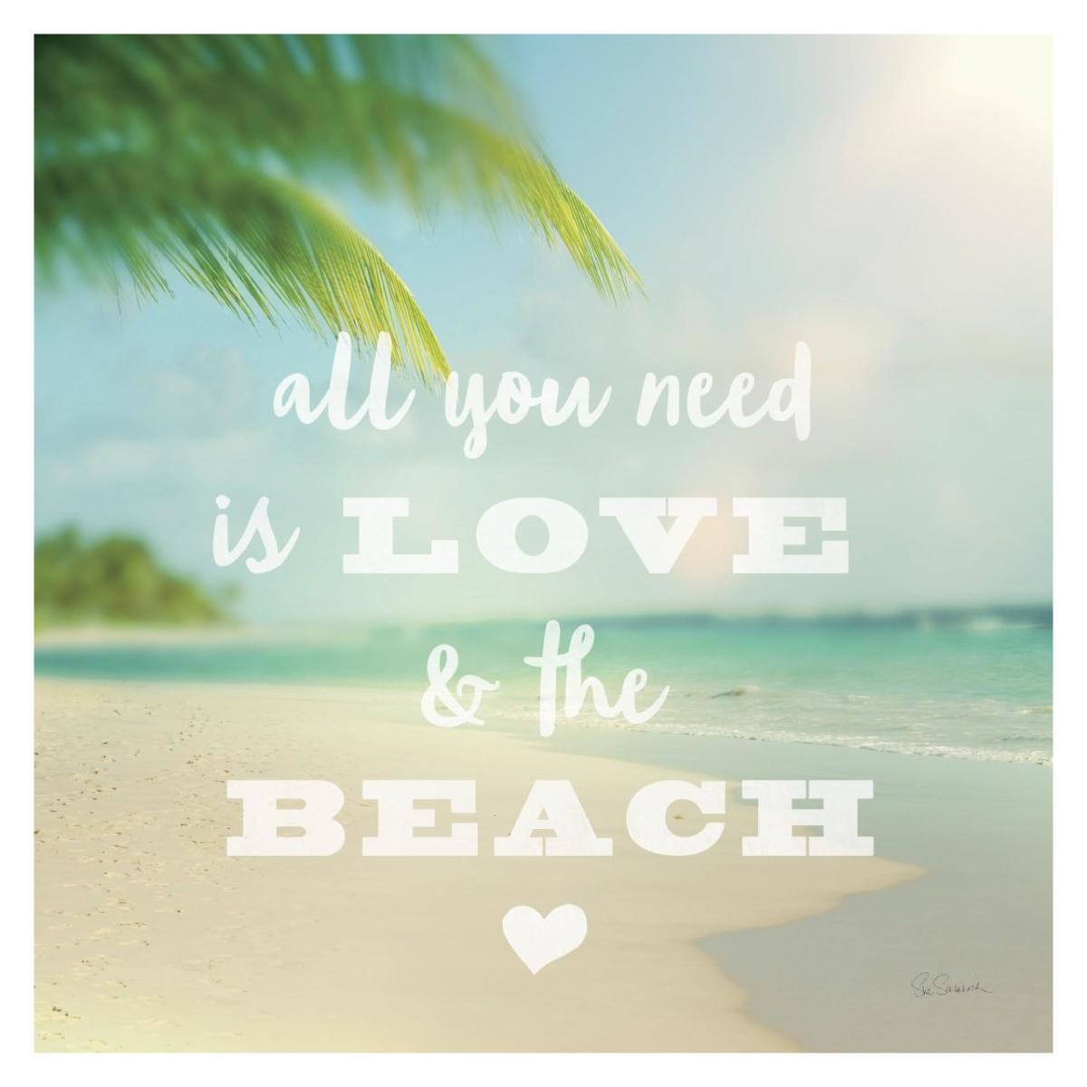 All You Need is Beach -Paper Art-32"x32"