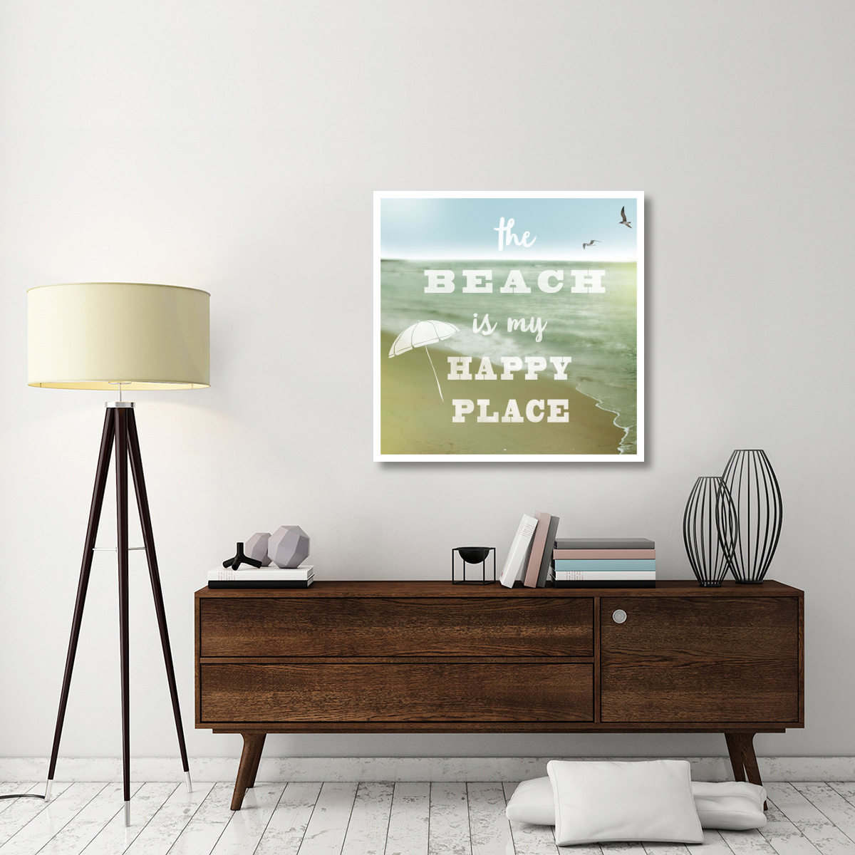 Happy Beach -Paper Art-38&quotx38"