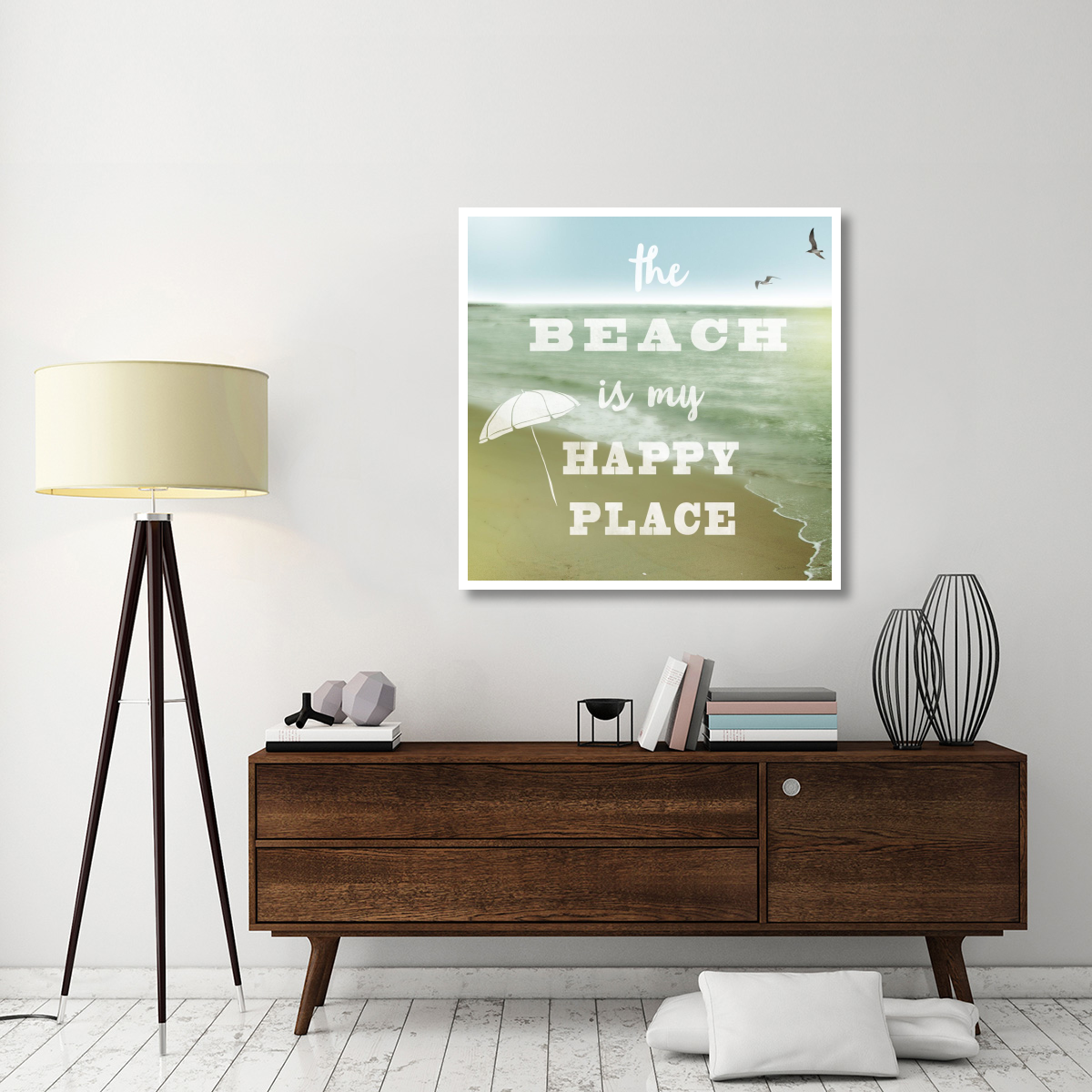 Happy Beach -Paper Art-42&quotx42"