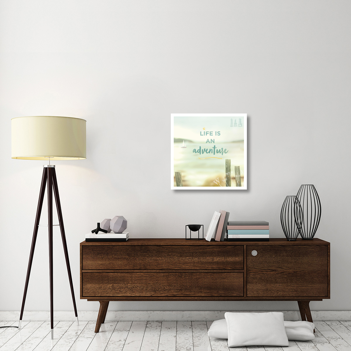 Sailboat Cove -Paper Art-26&quotx26"