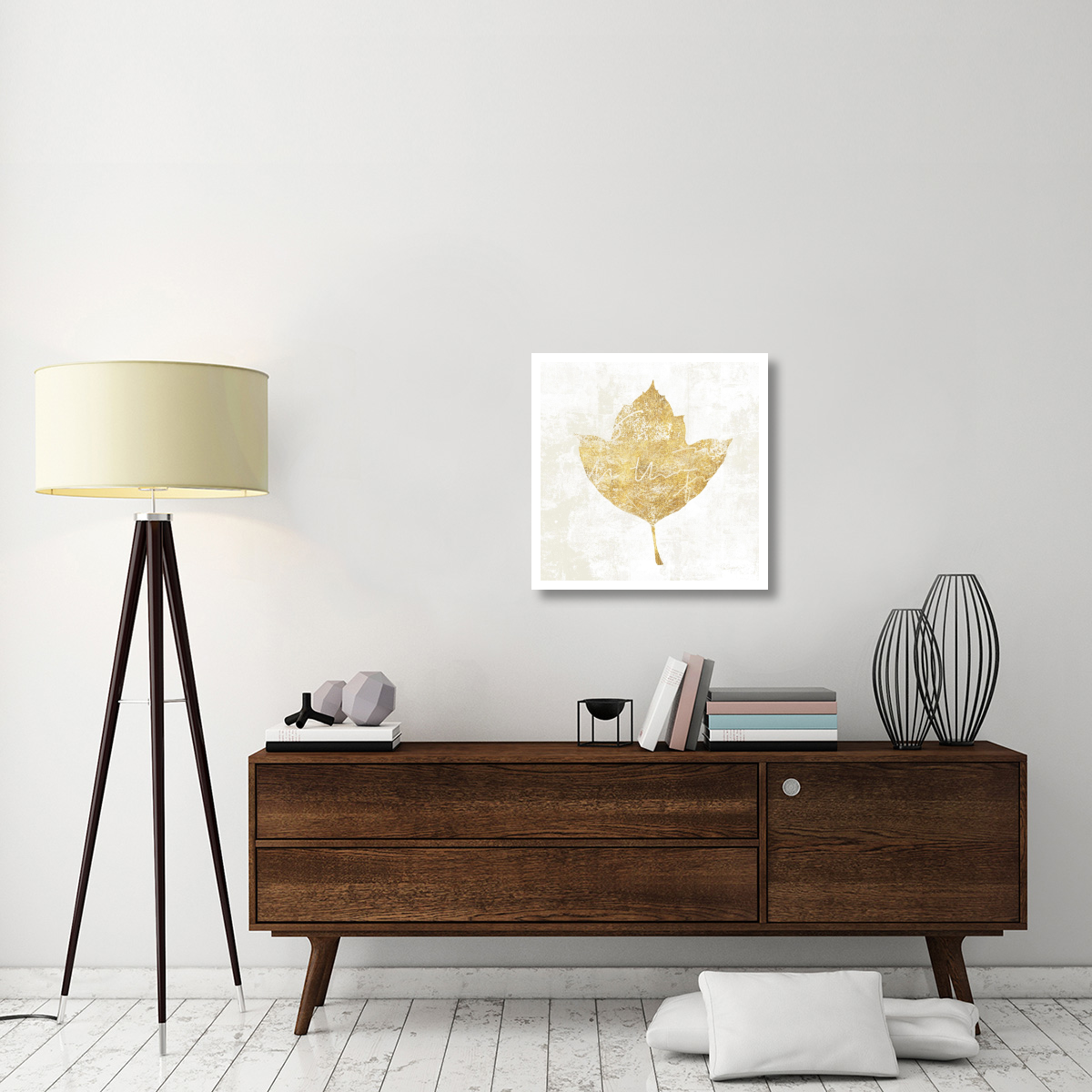 Bronzed Leaf I -Paper Art-26&quotx26"