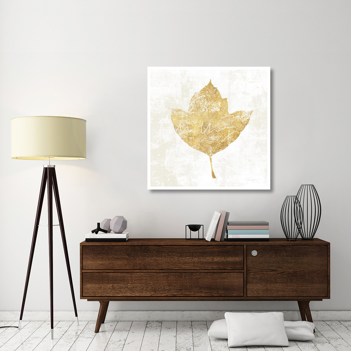 Bronzed Leaf I -Paper Art-42&quotx42"