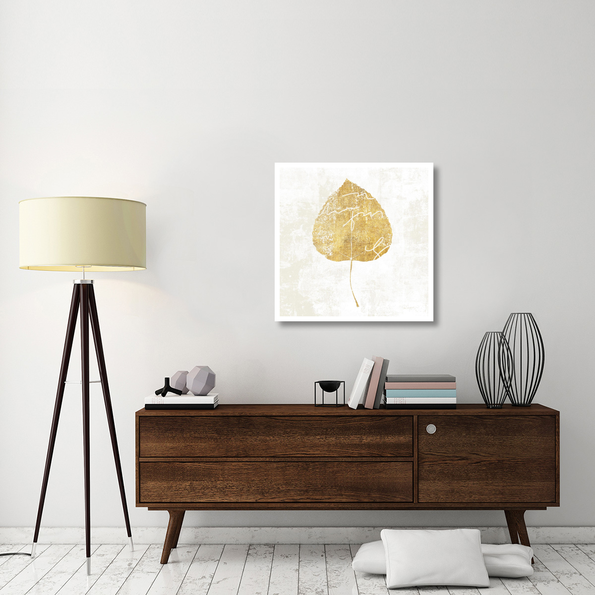 Bronzed Leaf II -Paper Art-32&quotx32"