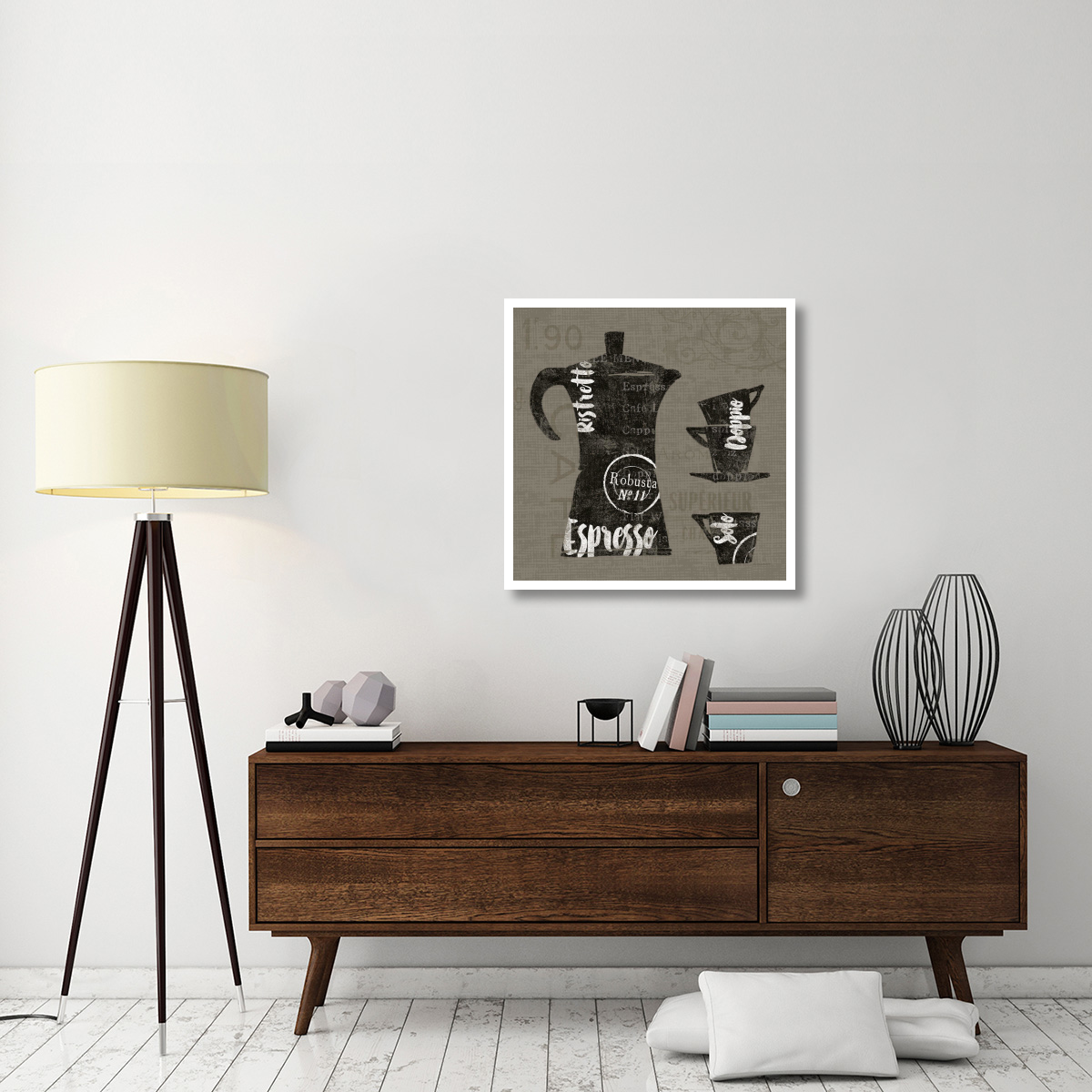 Linen Coffee I -Paper Art-32&quotx32"