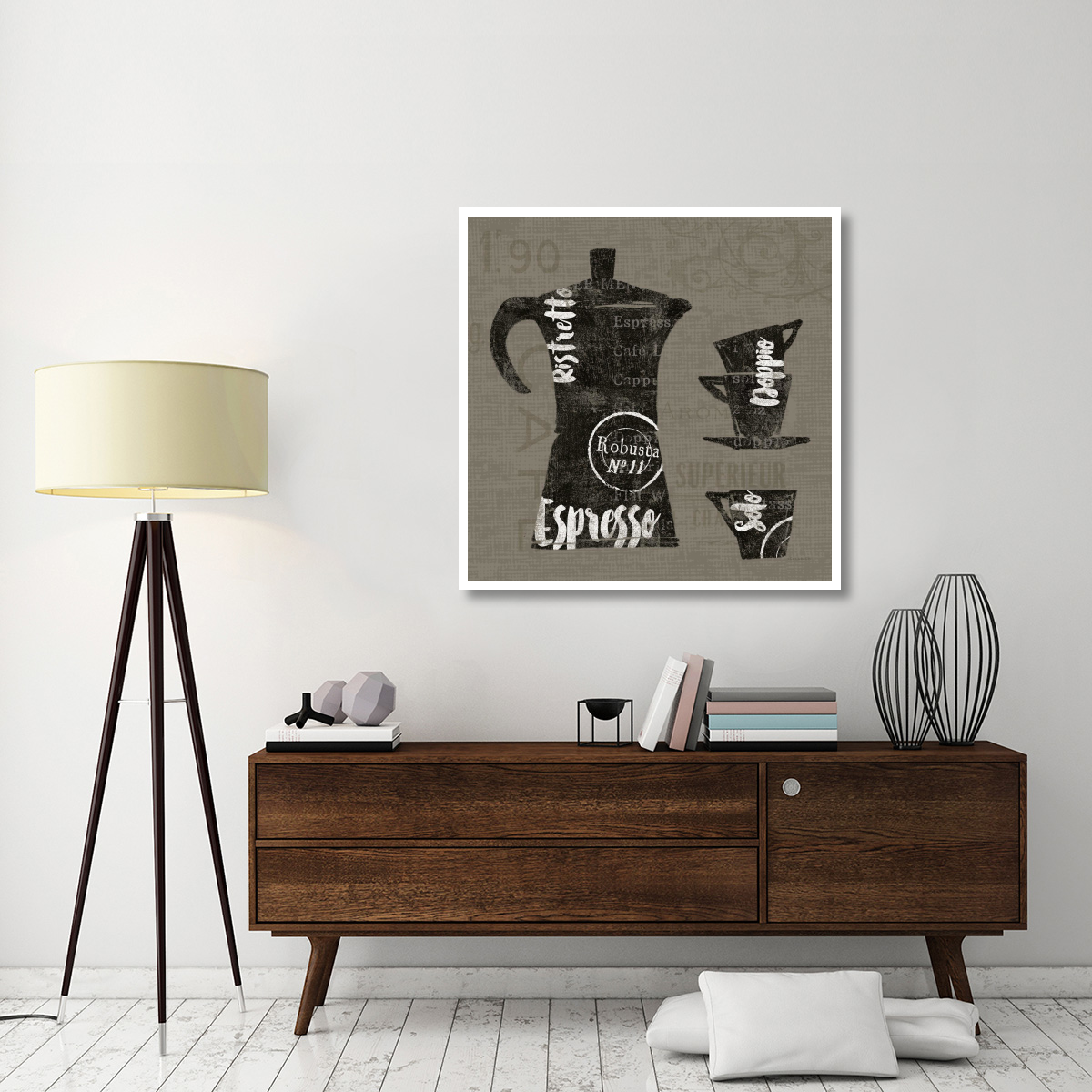 Linen Coffee I -Paper Art-42&quotx42"
