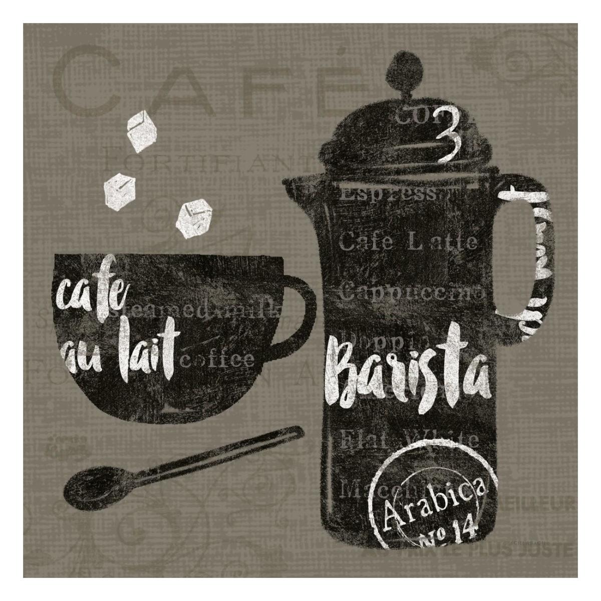Linen Coffee II -Paper Art-26"x26"