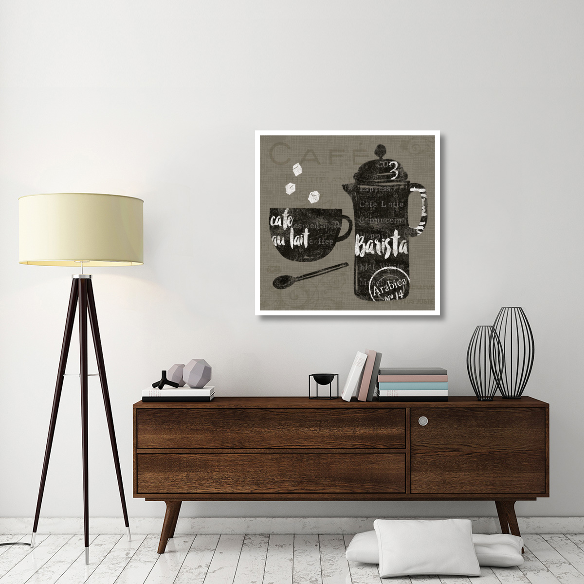 Linen Coffee II -Paper Art-38&quotx38"