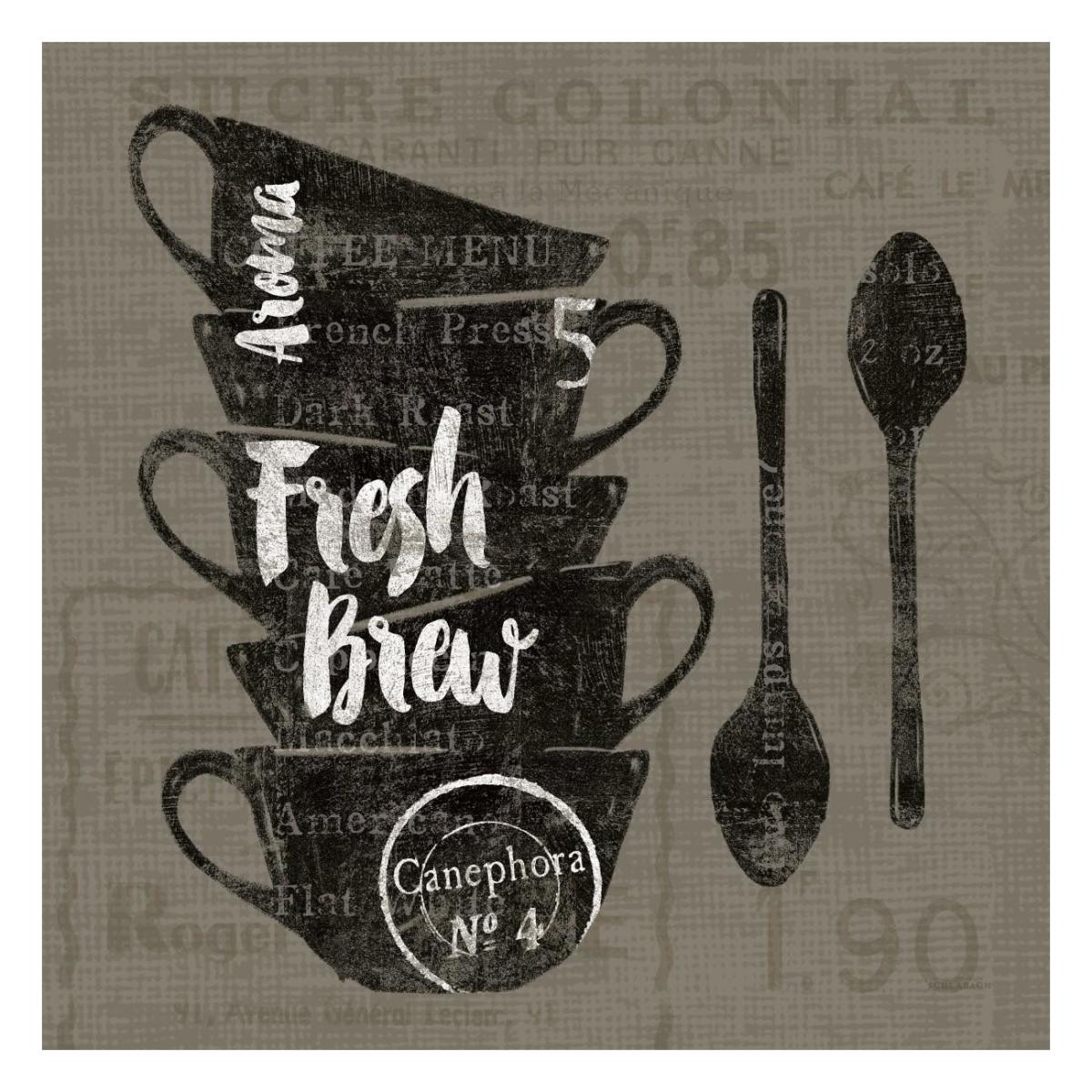 Linen Coffee III -Paper Art-26"x26"