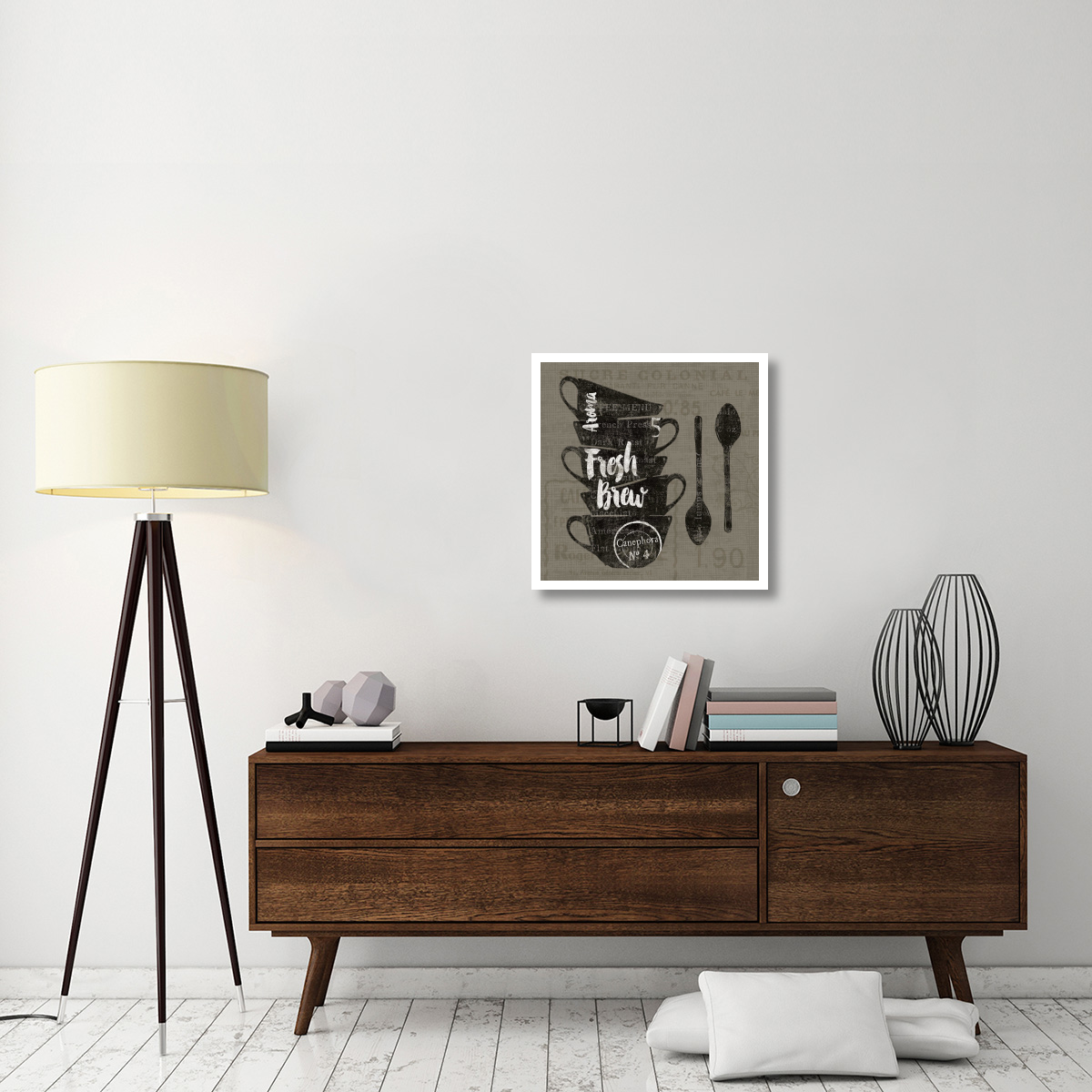 Linen Coffee III -Paper Art-26&quotx26"