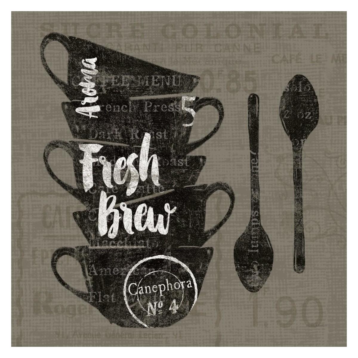 Linen Coffee III -Paper Art-32"x32"