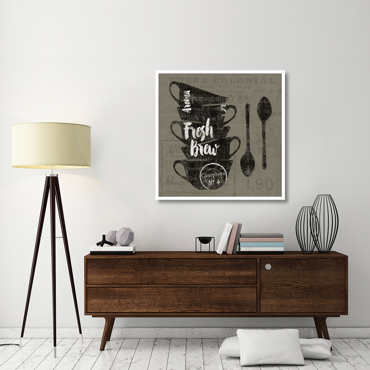 Linen Coffee III -Paper Art-42&quotx42"