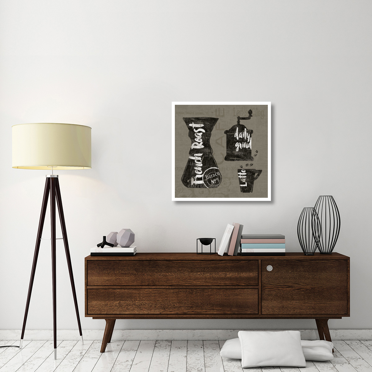 Linen Coffee IV -Paper Art-32&quotx32"