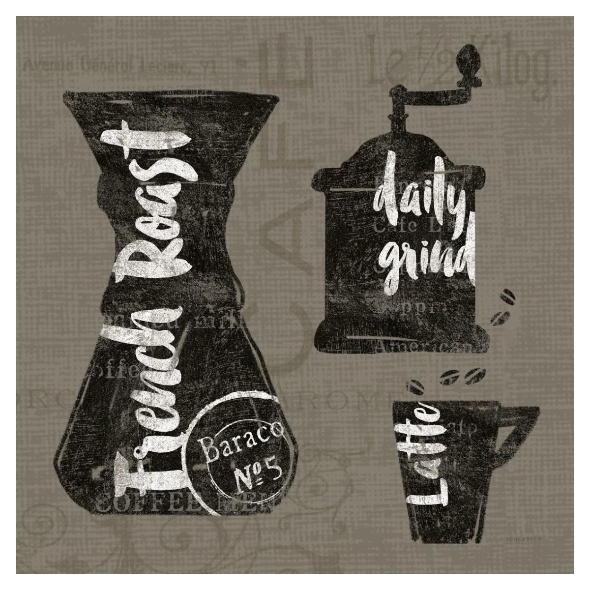 Linen Coffee IV -Paper Art-38"x38"