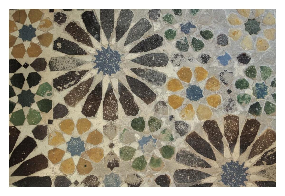Alhambra Tile I -Paper Art-32"x22"
