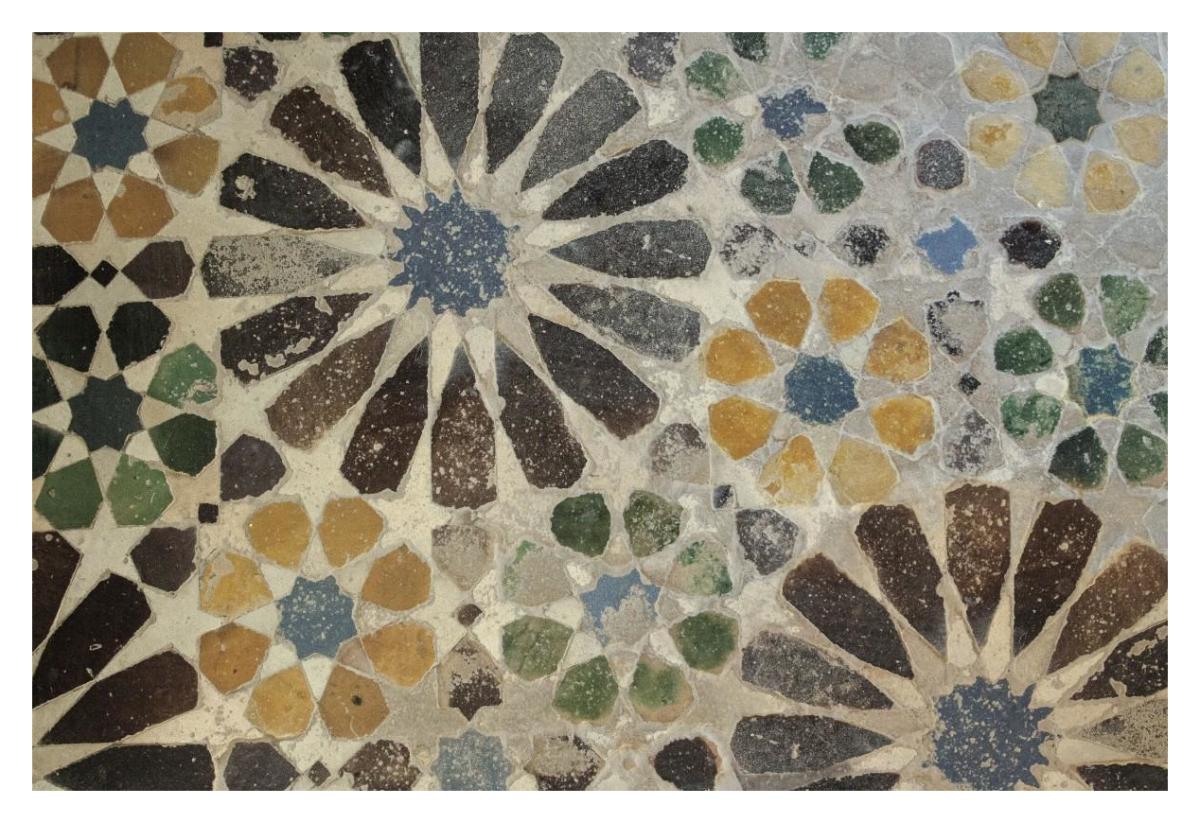 Alhambra Tile I -Paper Art-38"x26"