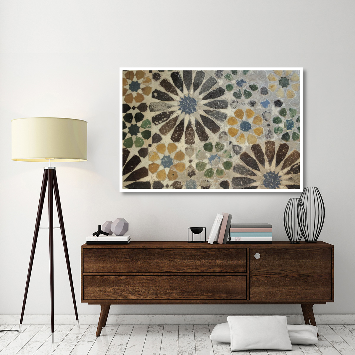 Alhambra Tile I -Paper Art-62&quotx42"
