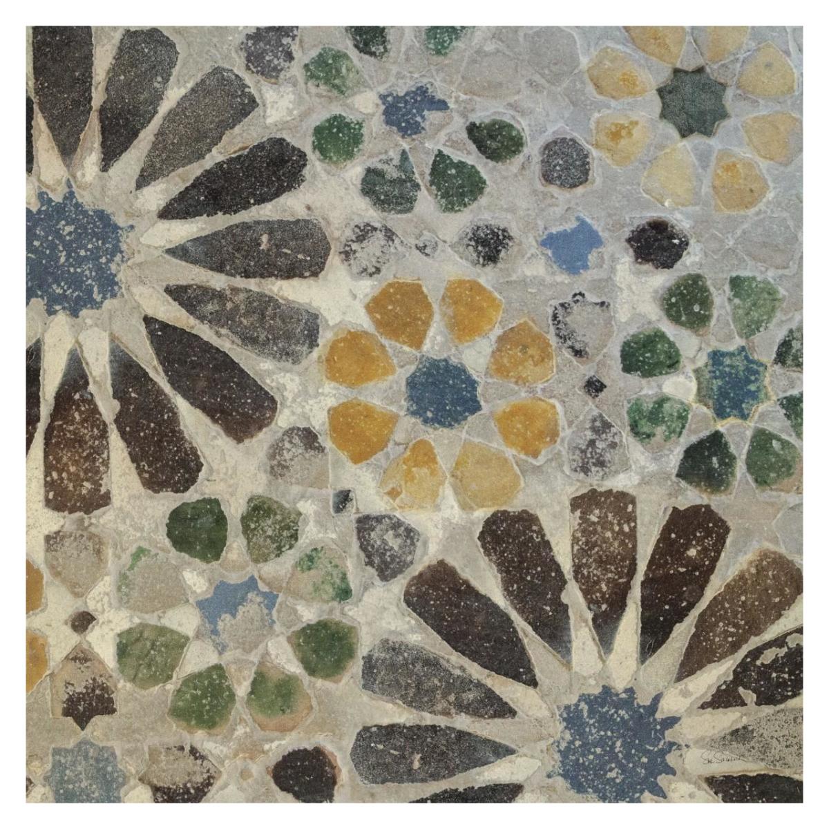 Alhambra Tile II -Paper Art-32"x32"
