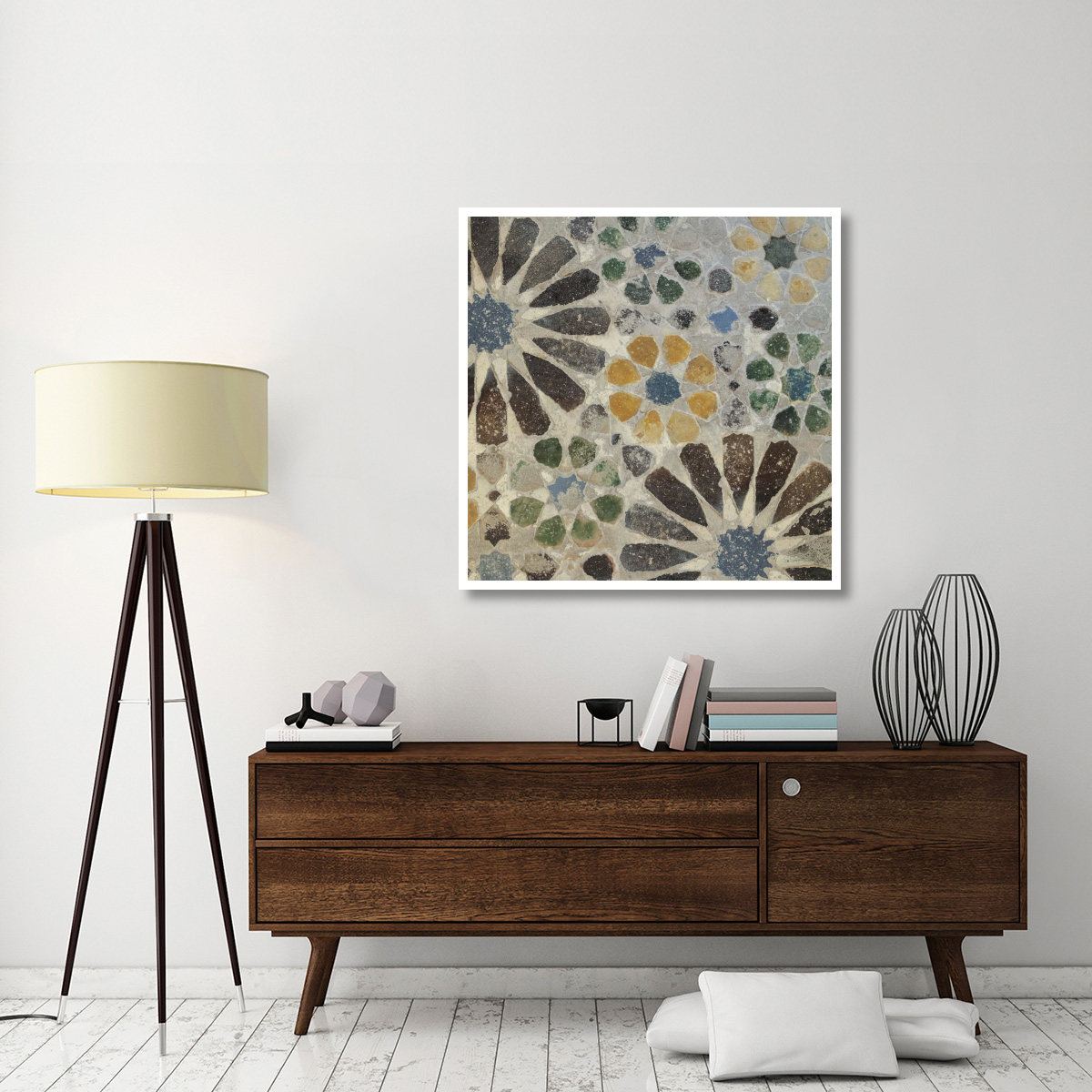 Alhambra Tile II -Paper Art-42&quotx42"