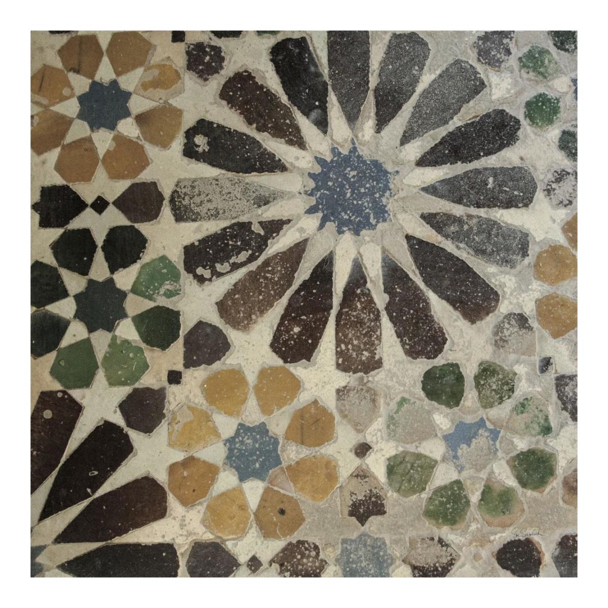 Alhambra Tile III -Paper Art-20"x20"