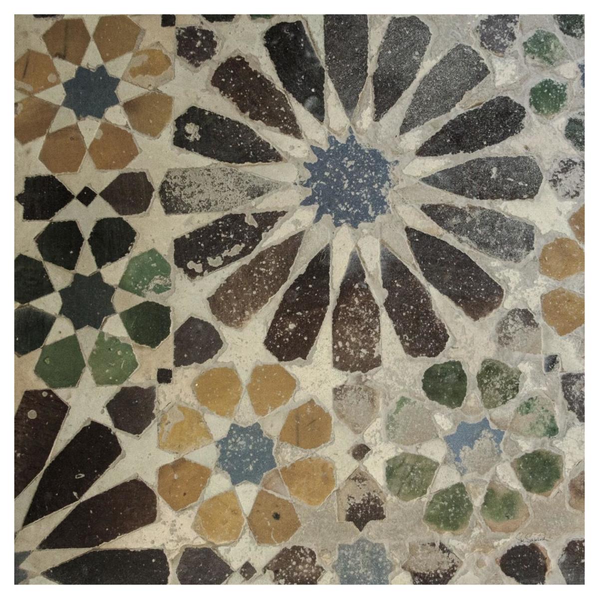 Alhambra Tile III -Paper Art-42"x42"