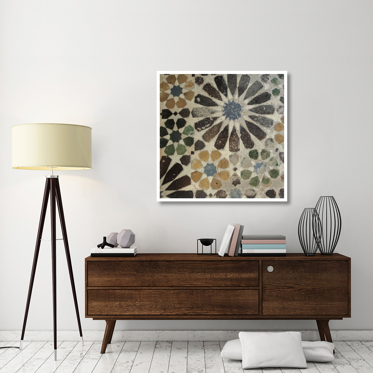 Alhambra Tile III -Paper Art-42&quotx42"