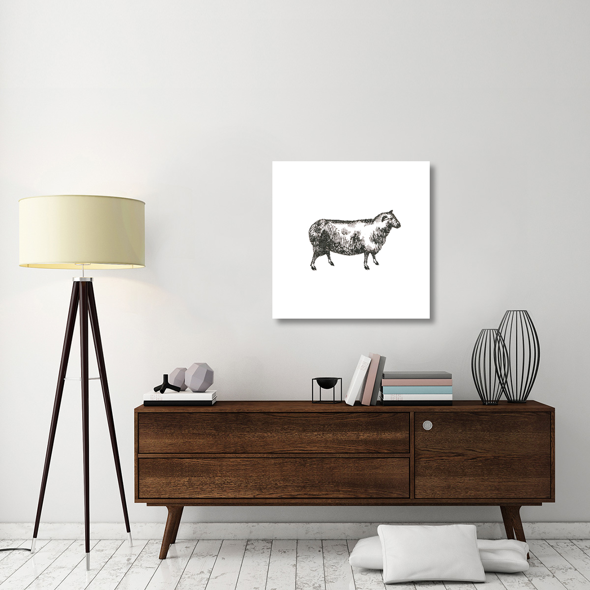 Farm Animal Icons I -Paper Art-32&quotx32"