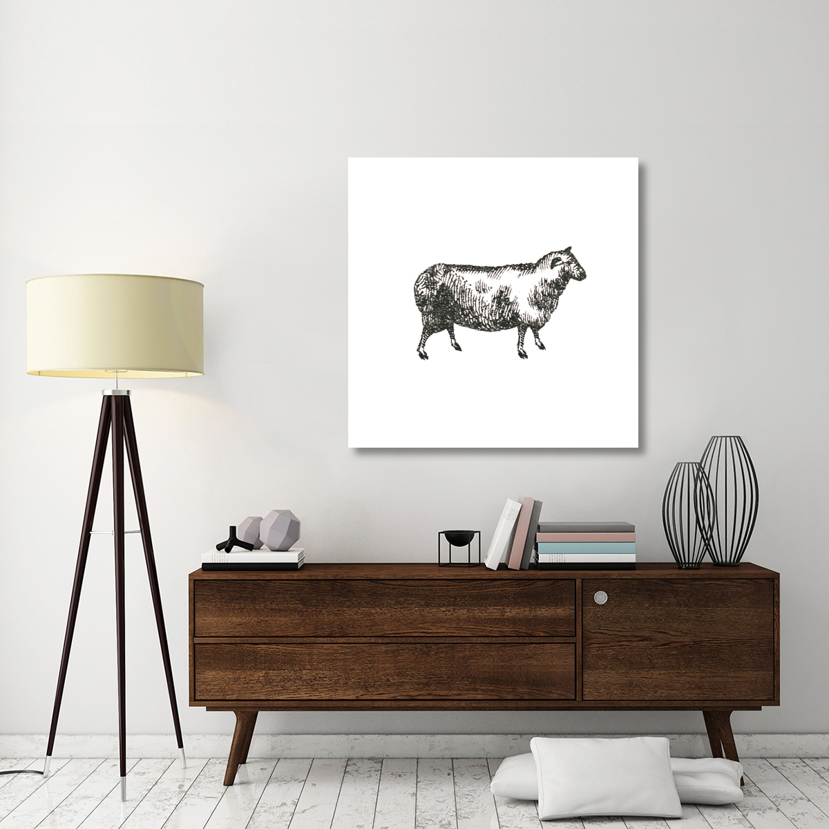 Farm Animal Icons I -Paper Art-42&quotx42"