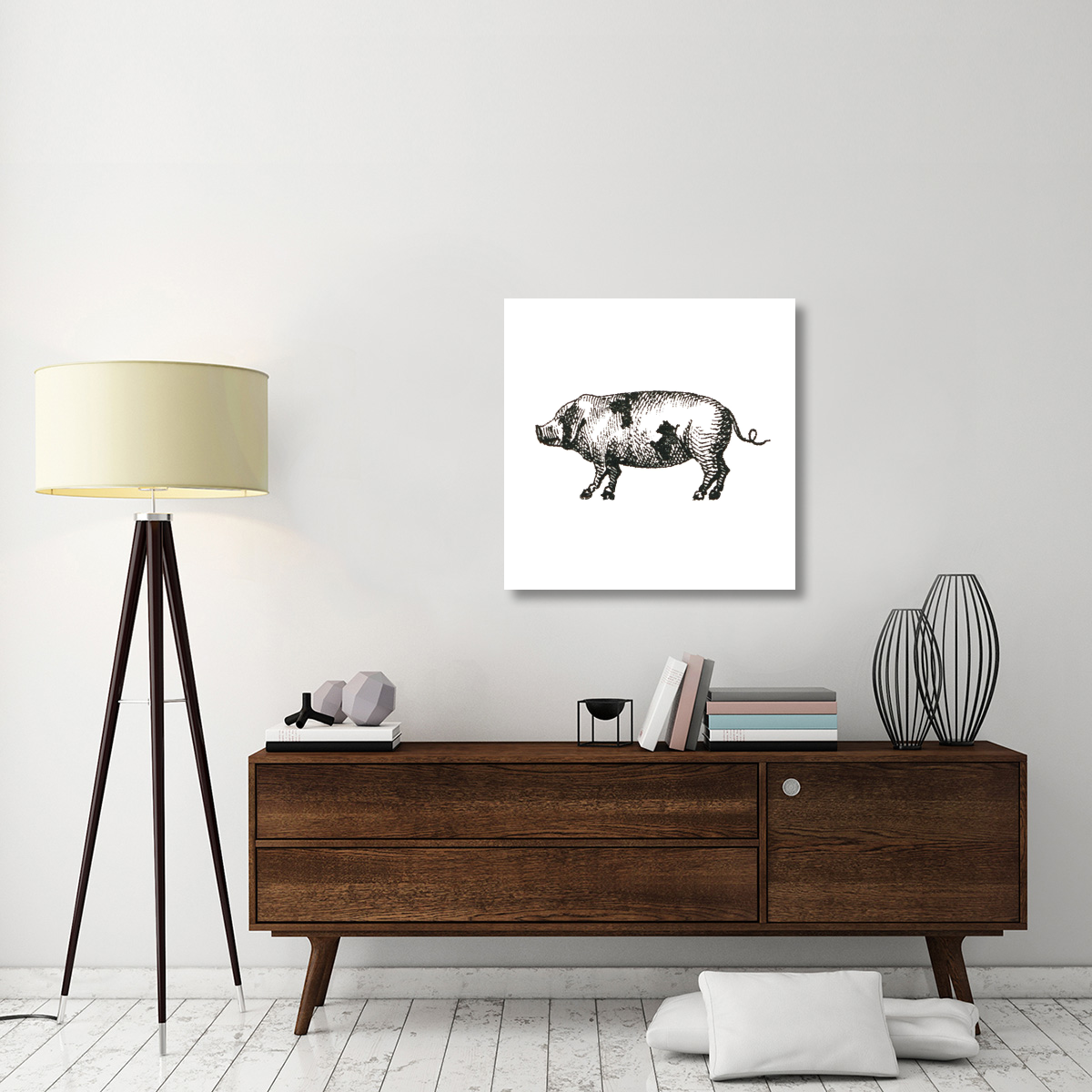Farm Animal Icons II -Paper Art-32&quotx32"