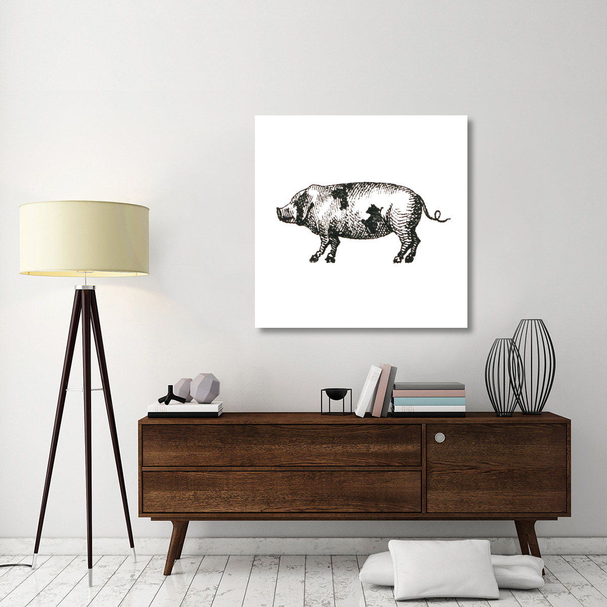 Farm Animal Icons II -Paper Art-42&quotx42"
