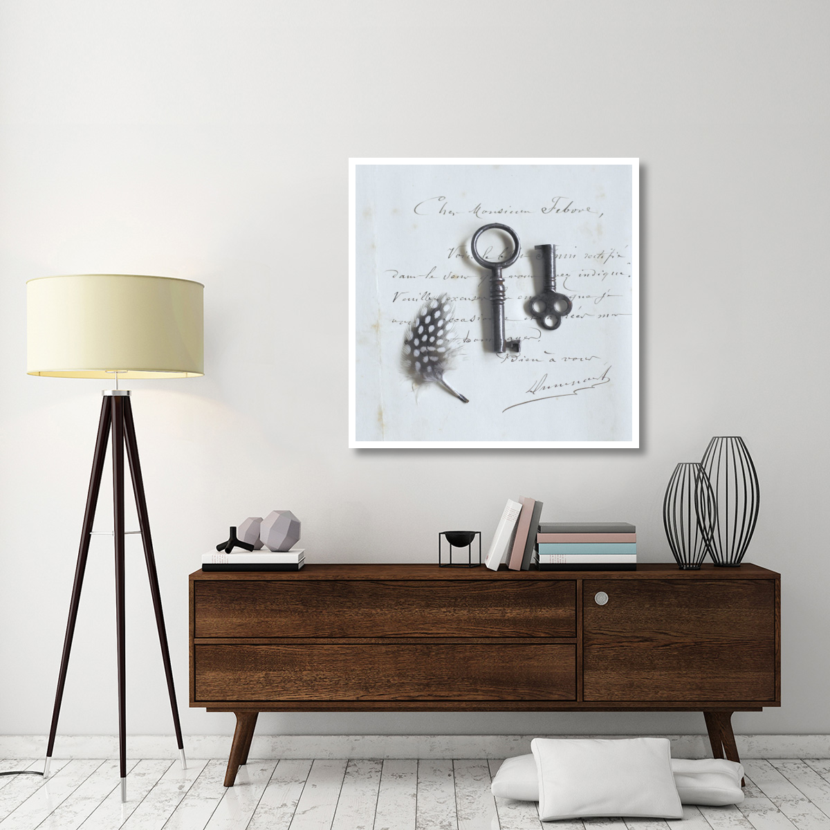 Plume Letters III -Paper Art-42&quotx42"