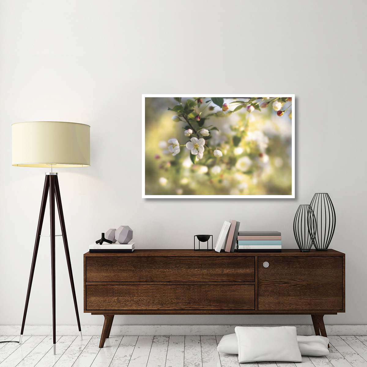 Blush Blossoms I -Paper Art-50&quotx34"