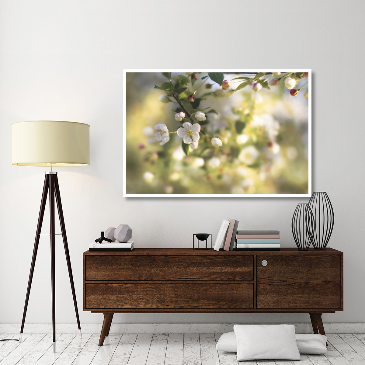 Blush Blossoms I -Paper Art-62&quotx42"
