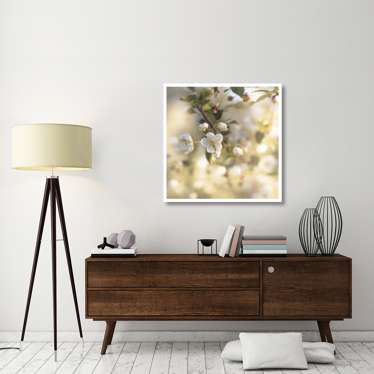 Blush Blossoms I Square Pastel -Paper Art-38&quotx38"