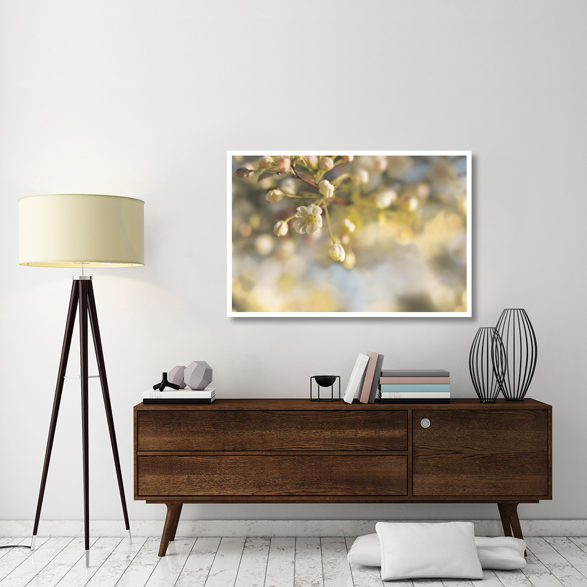 Blush Blossoms II Pastel -Paper Art-50&quotx34"