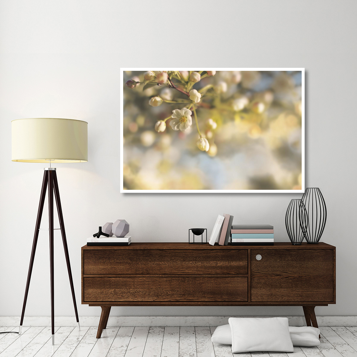 Blush Blossoms II Pastel -Paper Art-62&quotx42"