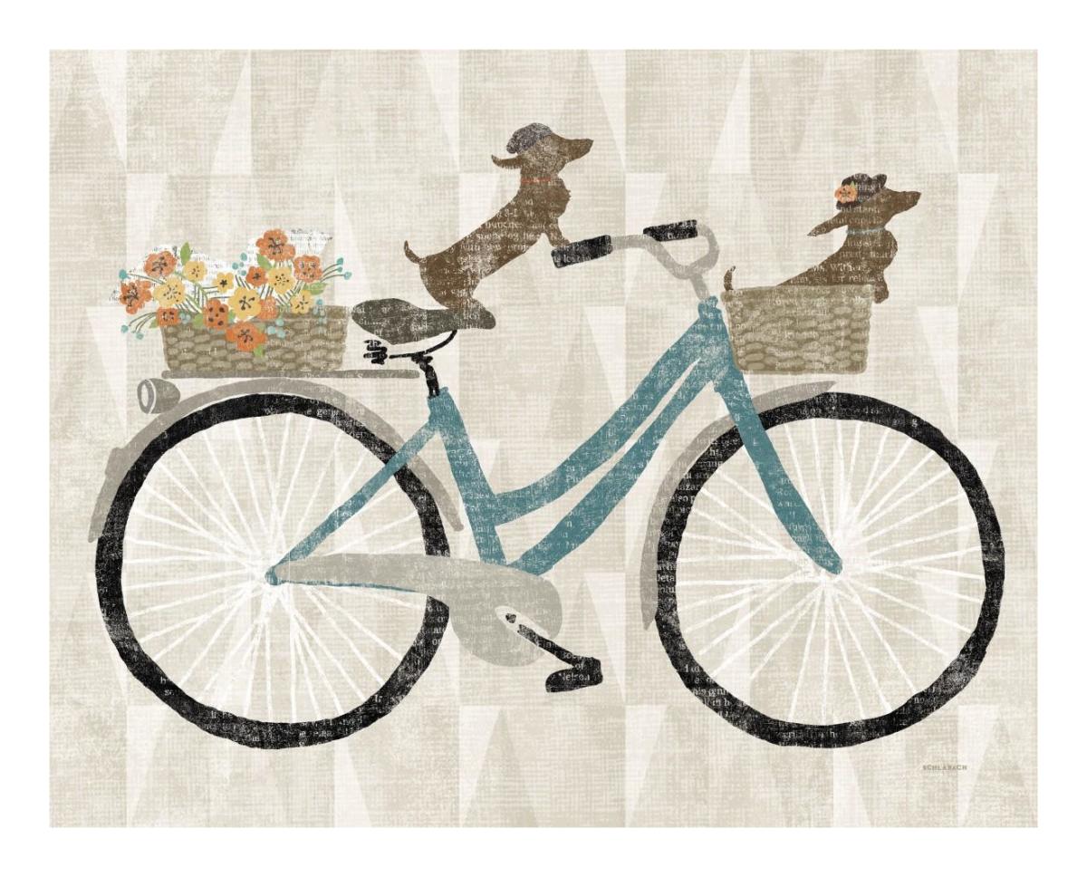Doxie Ride Ver I -Paper Art-22"x18"