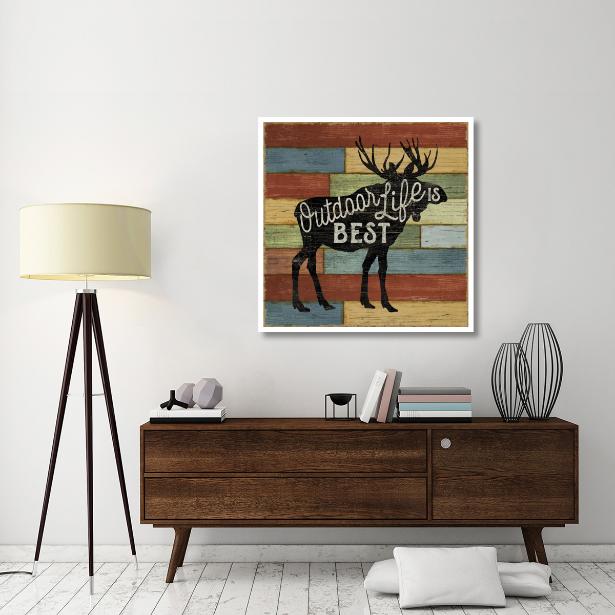Lake Lodge I -Paper Art-42&quotx42"
