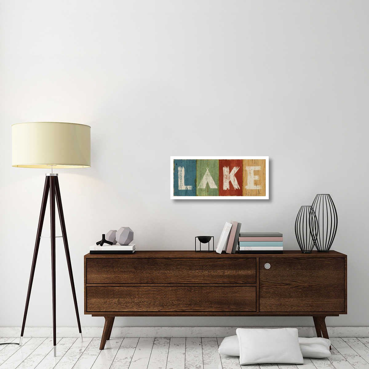 Lake Lodge V -Paper Art-32&quotx14"