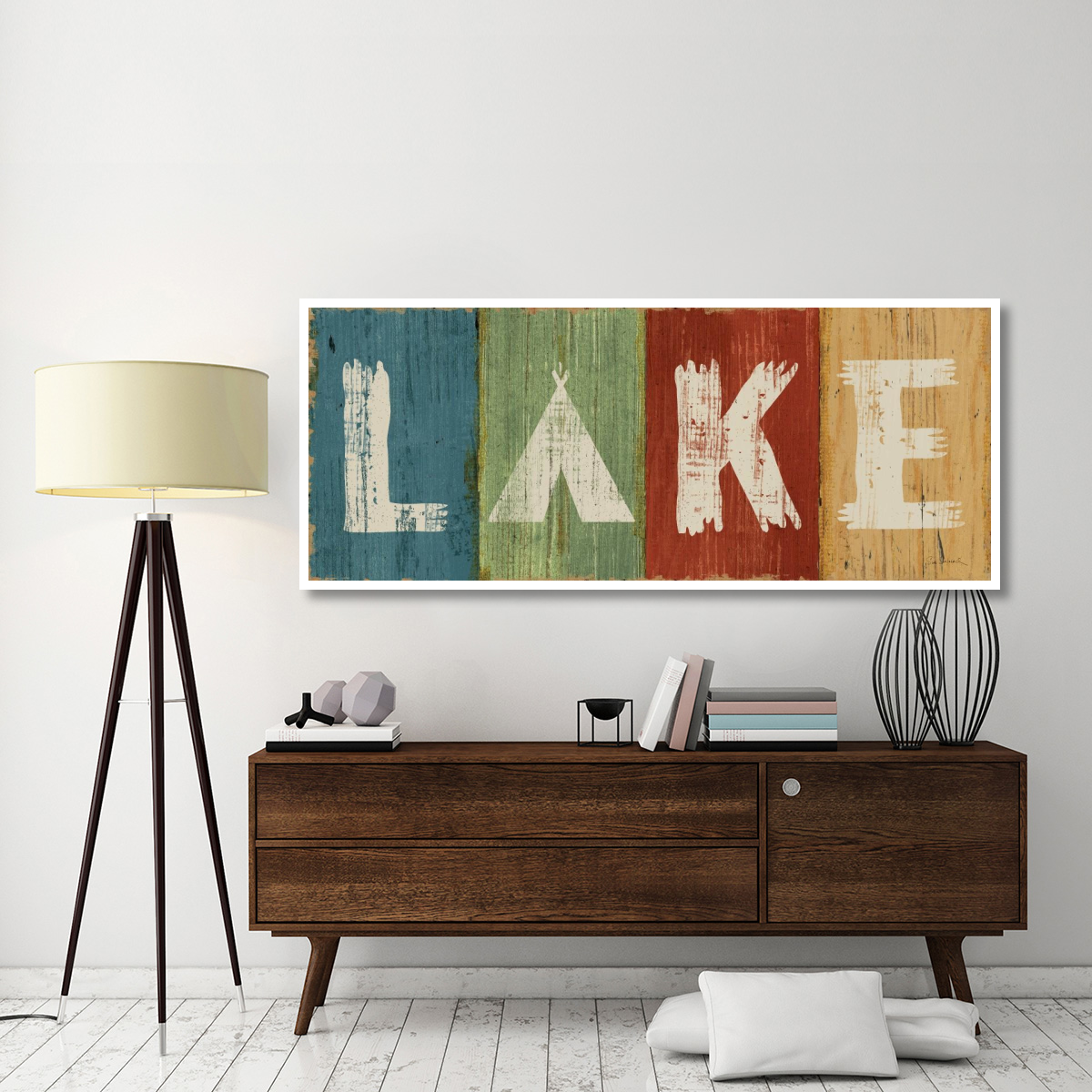 Lake Lodge V -Paper Art-77&quotx32"