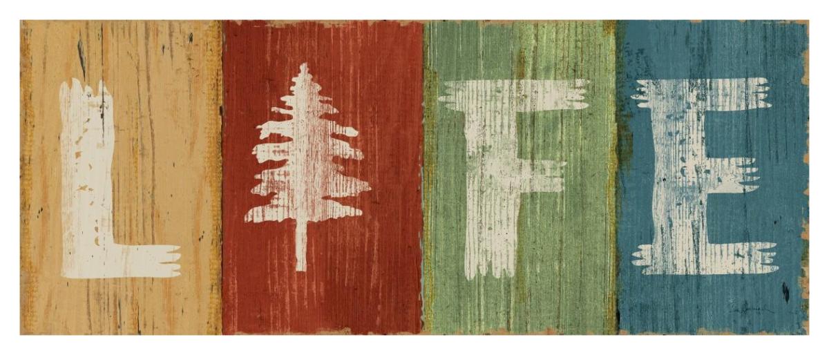 Lake Lodge VI -Paper Art-42"x18"