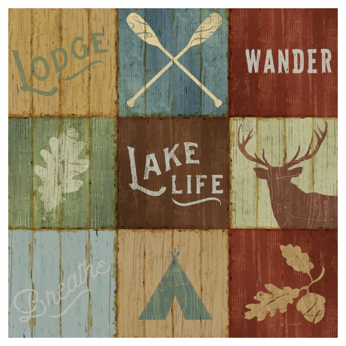 Lake Lodge VII -Paper Art-42"x42"